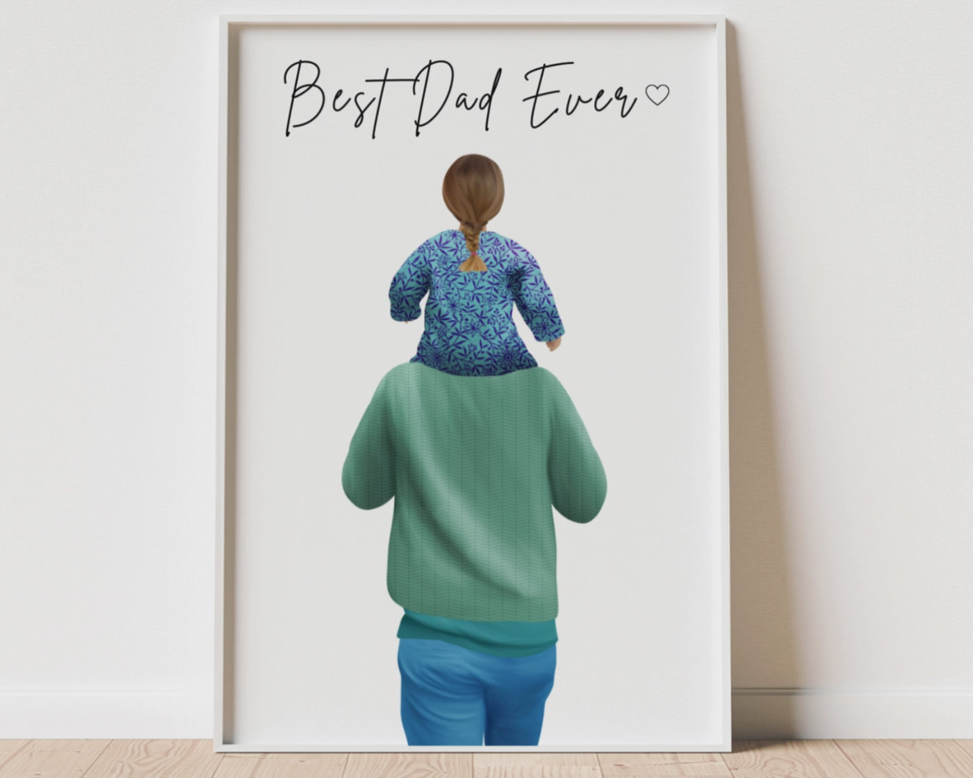 Personalized gift from kids, Custom Wall Art Dad and , Family