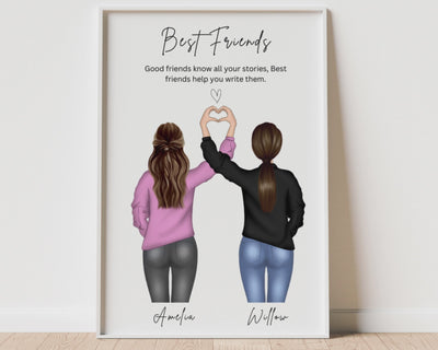 Christmas Gift for Best Friend Print Personalised Print Best Friend Gift