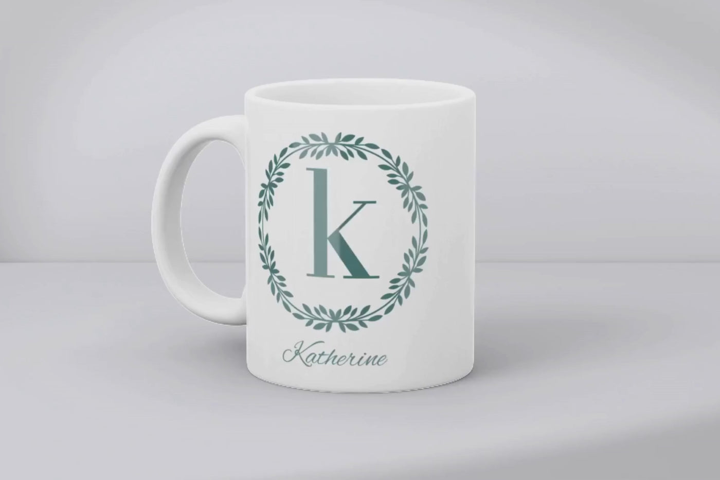 Floral  Name Ceramic Mug - Gift For Her - Personalised Mug