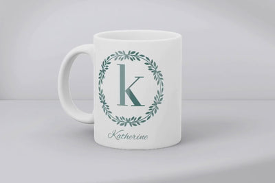 Floral  Name Ceramic Mug - Gift For Her - Personalised Mug