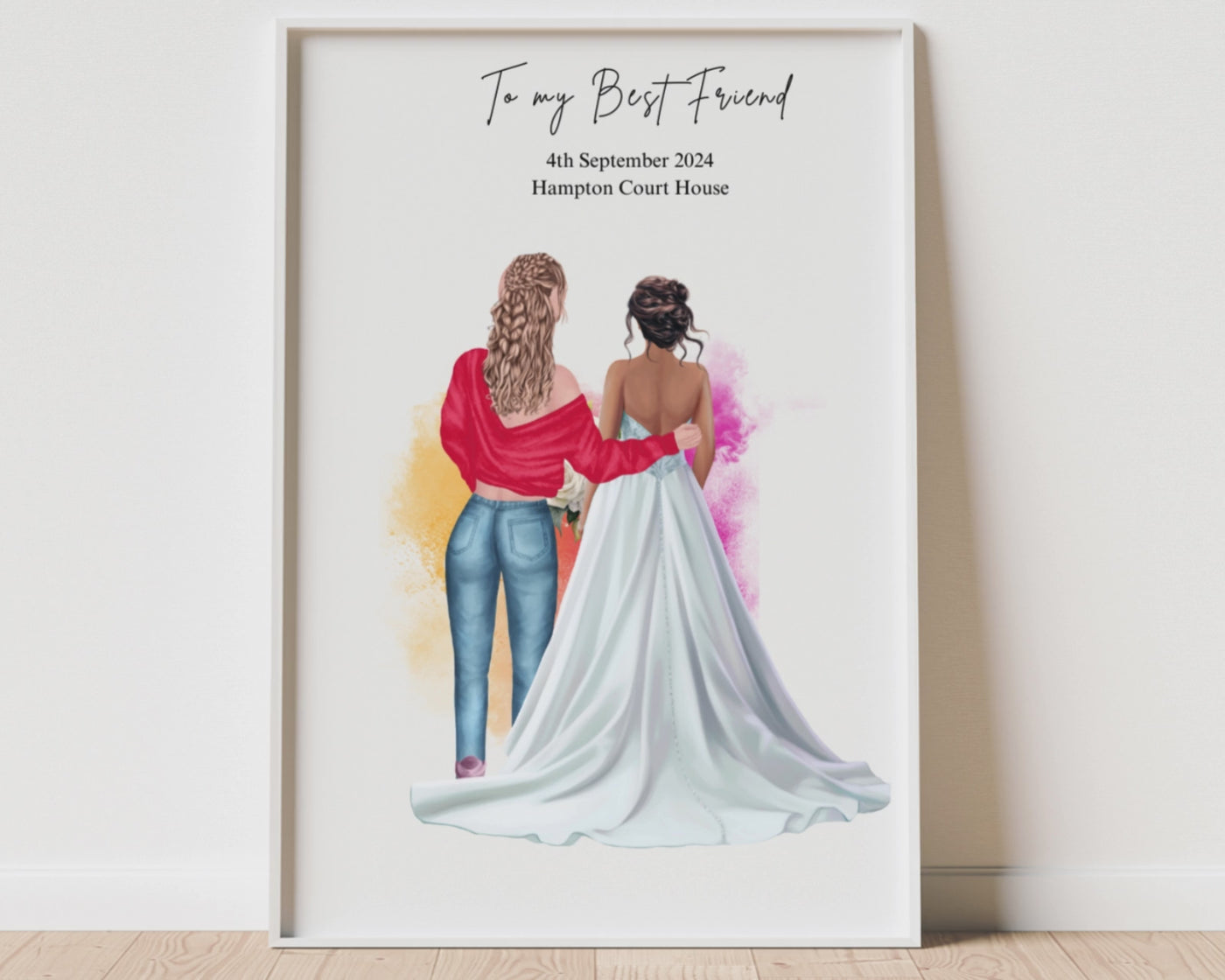 Gift For Best Friend On Her Wedding Day Best Friend Wedding Gift Personalised