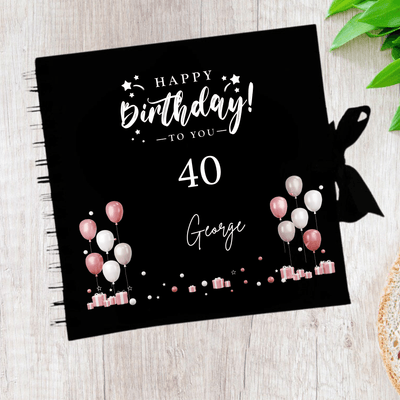 Birthday Black Scrapbook Guest Book Boxed Birthday Gift Scrapbook