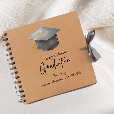 Graduation Brown Scrapbook Guest Book Boxed Graduation Gift Scrapbook