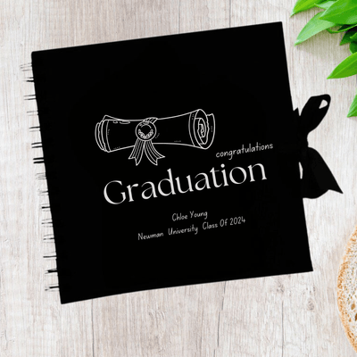 Graduation Black Scrapbook Guest Book Boxed Graduation Gift Scrapbook