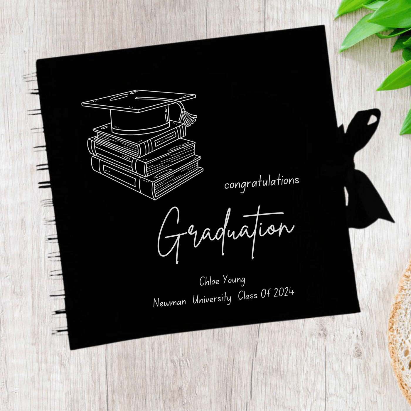 Graduation Black Scrapbook Guest Book Boxed Graduation Gift Scrapbook