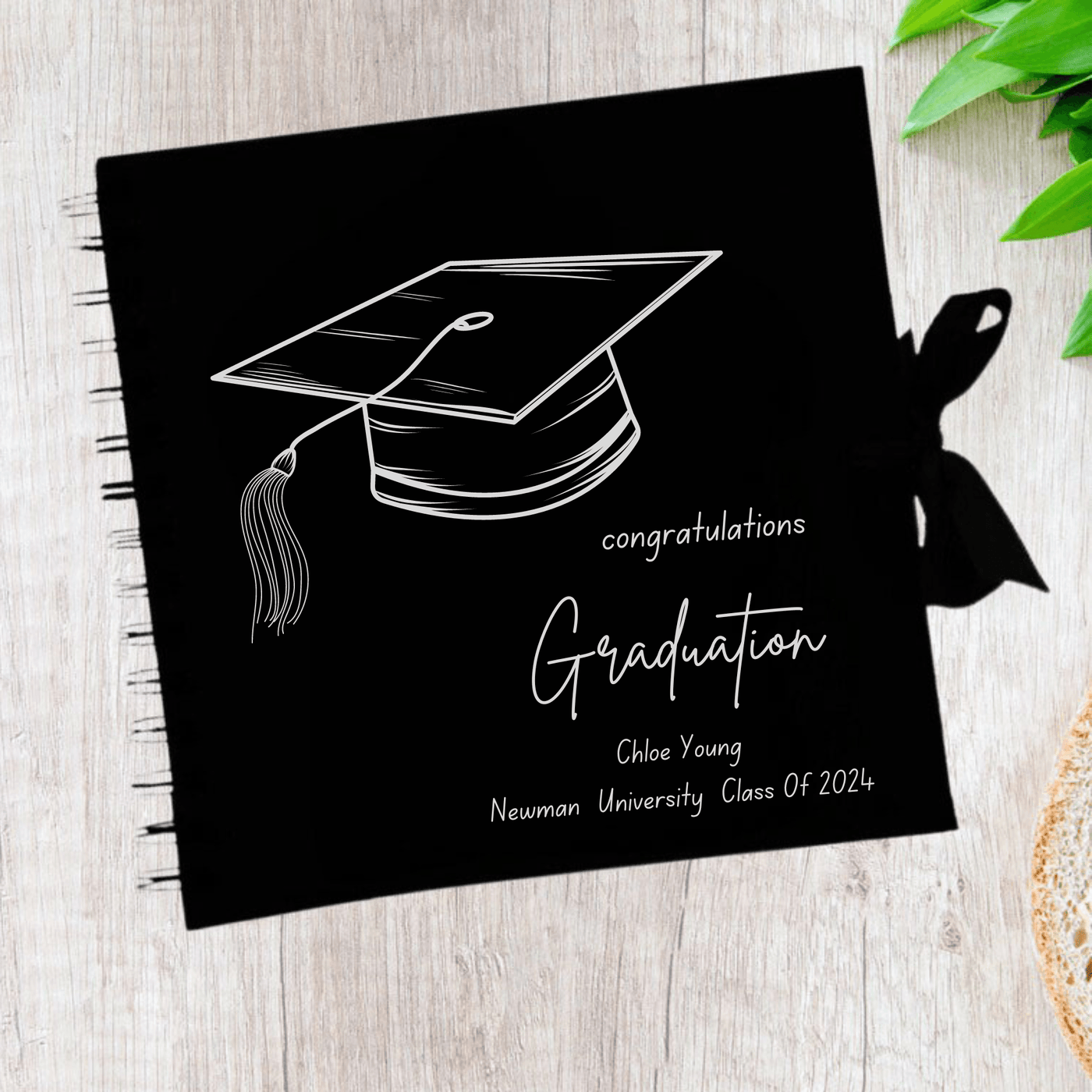 Graduation Black Scrapbook Guest Book Boxed Graduation Gift Scrapbook