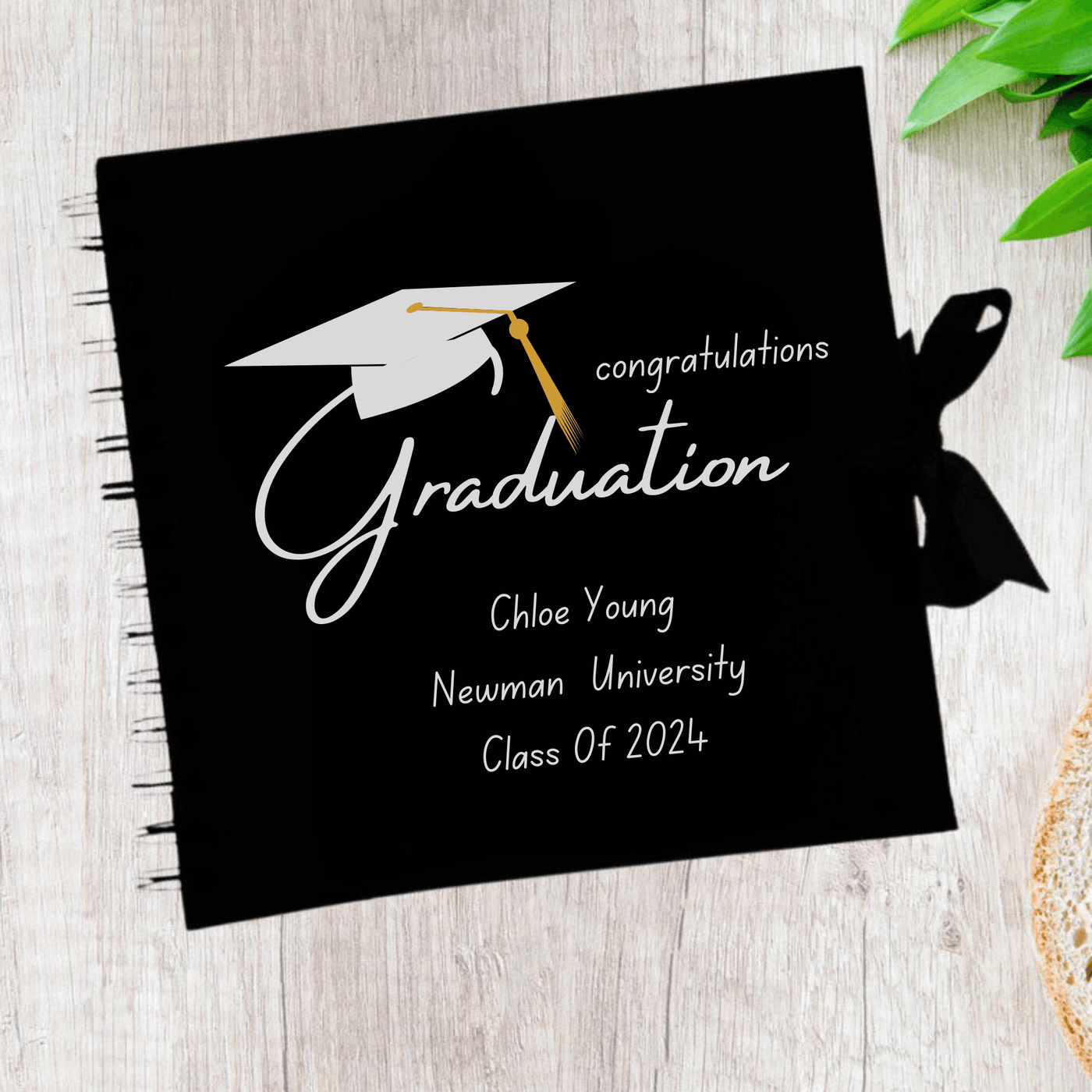 Graduation Black Scrapbook Guest Book Boxed Graduation Gift Scrapbook