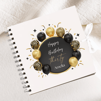 Birthday White Scrapbook Guest Book Boxed Birthday Gift Scrapbook