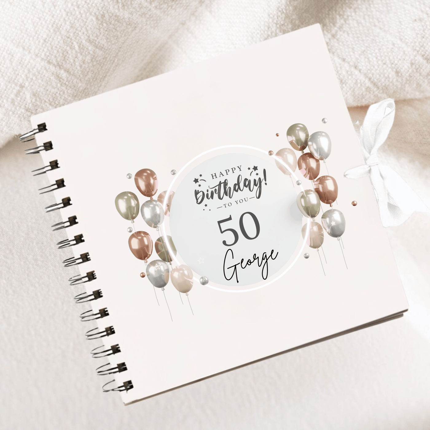 Birthday White Scrapbook Guest Book Boxed Birthday Gift Scrapbook