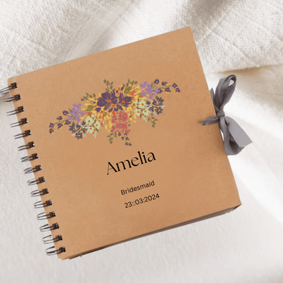 Bride Made Brown Scrapbook Guest Book Boxed Bride Made Gift Scrapbook