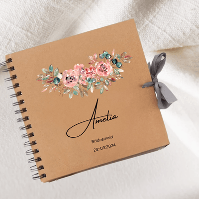 Bride Made Brown Scrapbook Guest Book Boxed Bride Made Gift Scrapbook