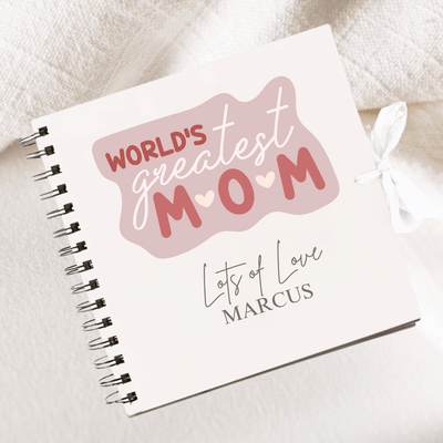 Mom White Scrapbook Guest Book Boxed Graduation Gift Scrapbook