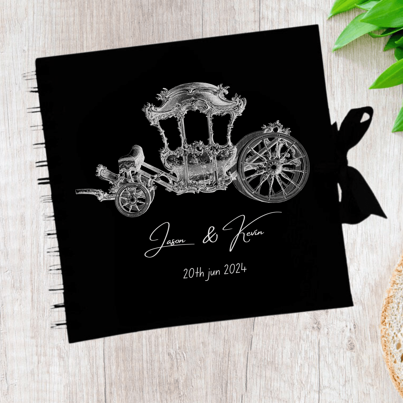 Wedding Black Scrapbook Guest Book Boxed Bride Gift Scrapbook