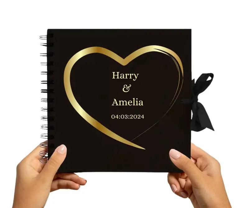 Wedding Photo Album Black Scrapbook Guest Book Boxed Gift