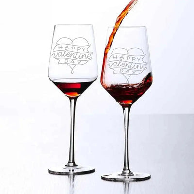 Set of 2 500ml Luxury Crystal Wine Glass 17oz Lead Free Long Stem Goblet Wine Glasses