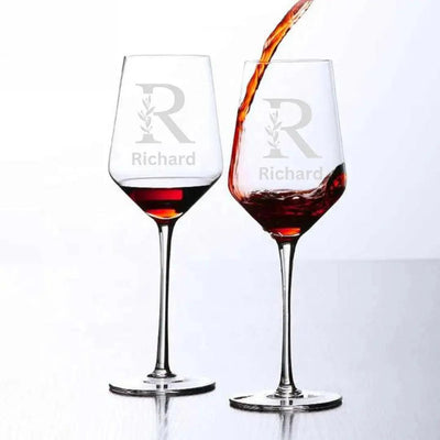 Set of 2 500ml Luxury Crystal Wine Glass 17oz Lead Free Long Stem Goblet Wine Glasses